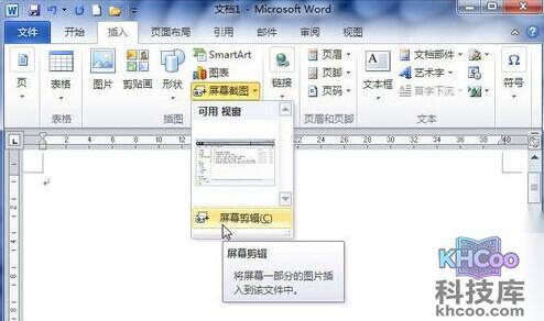 Word用屏幕截图在文档中插入图片5
