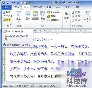 Word2010如何插入分页符6