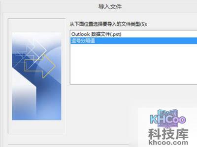 选择“逗号分隔符”