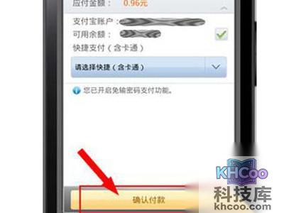 进入支付宝的付款界面