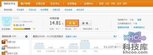 如何使用网汇e给支付宝账户充值