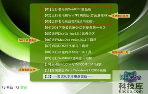 老毛桃winpe Build 20111206的常