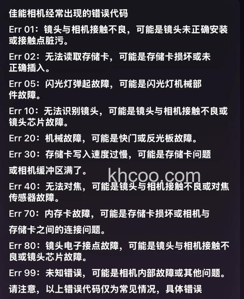 相机出现Error错误怎么办 相机出现Error错误解决方法【详解】
