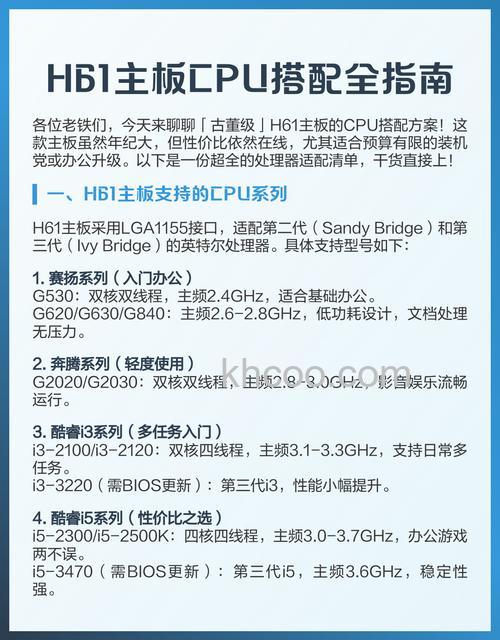 H61主板支持什么CPU