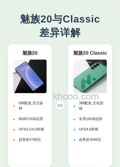 魅族20classic和魅族20哪个好 魅族20classic对比魅族20对比【详解】