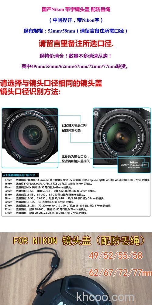 镜头盖多少钱 三个品牌价位推荐【图解】