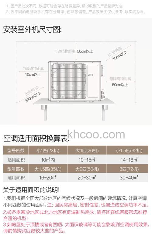 大1匹空调外机尺寸是多少 大1匹空调外机尺寸及安装注意事项【详解】