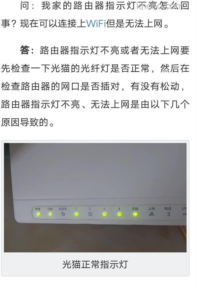 移动光纤宽带的光信号灯不亮，没有网络是什么问题？