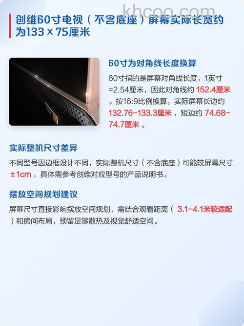 60英寸电视的长度 60英寸电视的实际应用【详解】