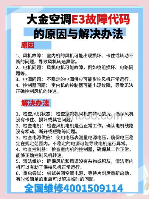 三星空调出现E3故障如何处理 三星空调出现E3故障解决方法【详解】