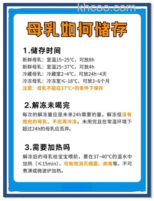 母乳保鲜7档母乳可以存放多久 冰箱正确保存母乳方法【详解】