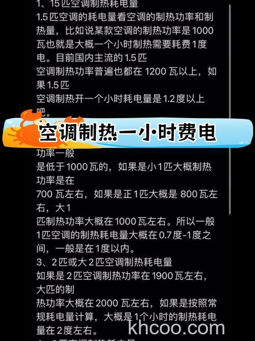 1.5匹空调冬天制热每小时耗电多少 1.5匹空调冬天制热每小时耗电介绍【详解】
