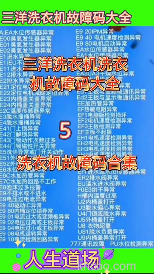 三洋洗衣机EA1是什么含义 三洋洗衣机EA1故障含义及解决方案【详解】