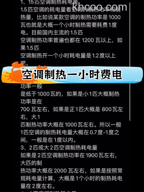 1.5匹空调开暖气一小时多少度电的正常范围【详解】