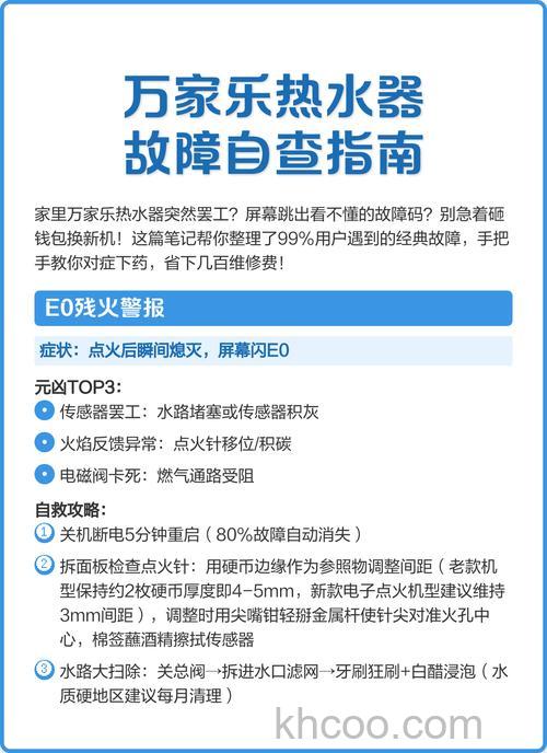 万家乐燃气热水器经常报警是怎么回事 万家乐燃气热水器经常报警的原因及解决方法【详解】