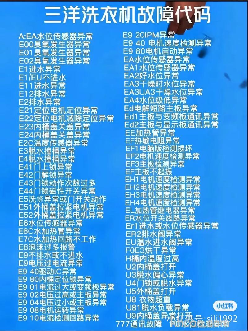 三洋洗衣机故障代码ea2应该怎么处理 三洋洗衣机故障代码ea2的解决方法【详解】