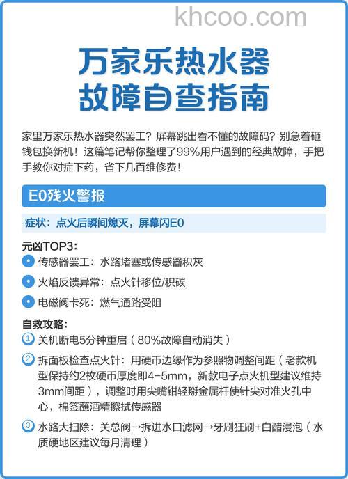 万家乐热水器显示保养不加热怎么回事 万家乐热水器显示保养不加热解决方法【详解】