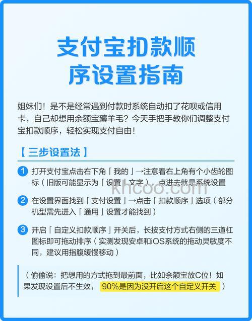 支付宝怎么改扣款顺序 支付宝改扣款顺序方法【步骤详解】
