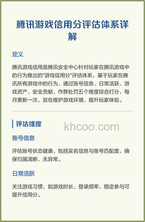 腾讯游戏信用是什么 腾讯游戏信用分衡量标准介绍