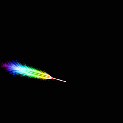 PS怎么利用渐变颜色的羽毛来制作扇子打开的gif动画效果