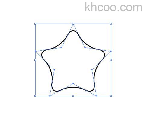 ps如何绘制圆角五角星形的图形