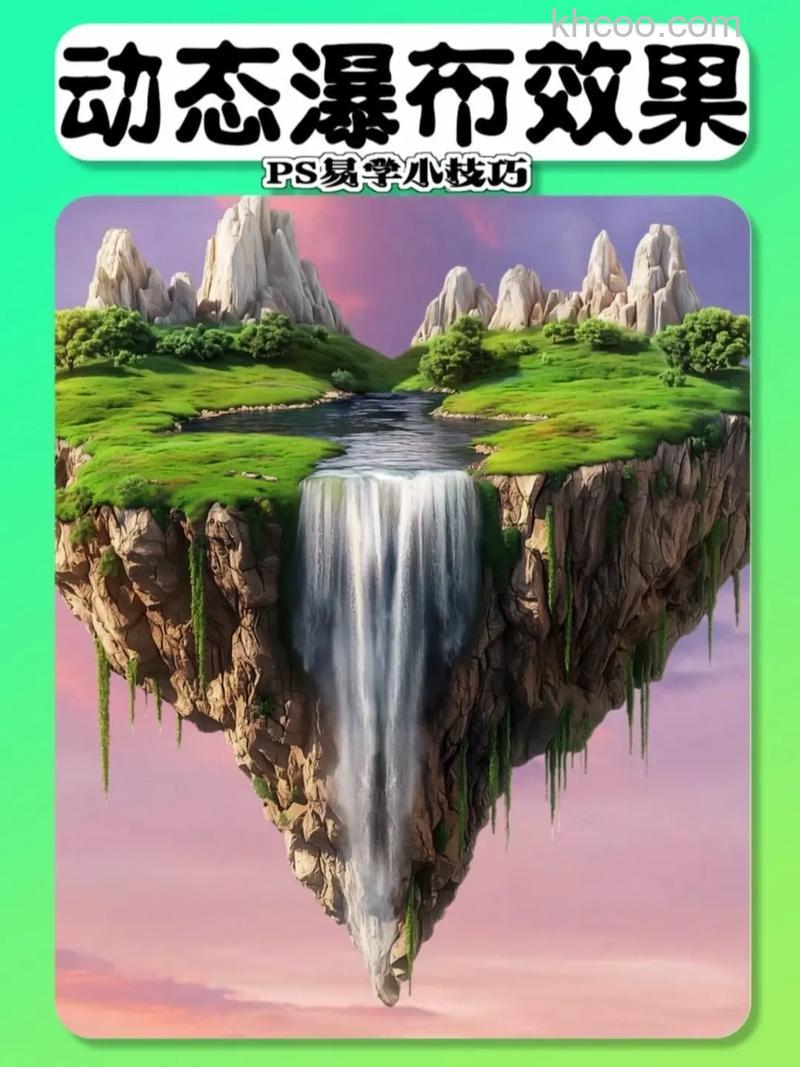 PS如何快速选择工具制作瀑布