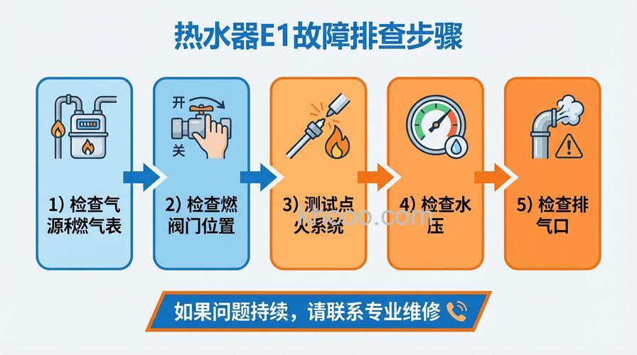 史密斯燃气热水器故障代码E1常见原因【解决方案】