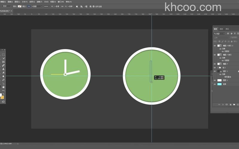 Photoshop如何制作一个简易的闹钟时间图标