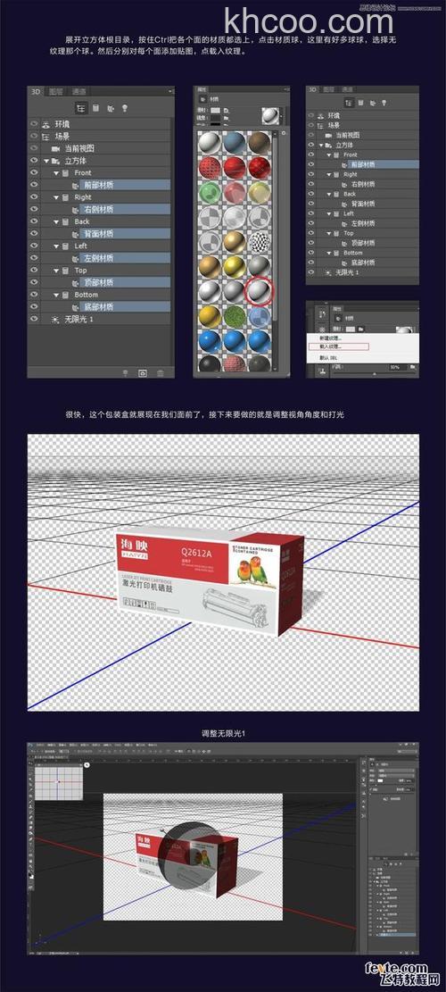 PhotoShop CC的3D功能如何制作产品包装盒立体效果